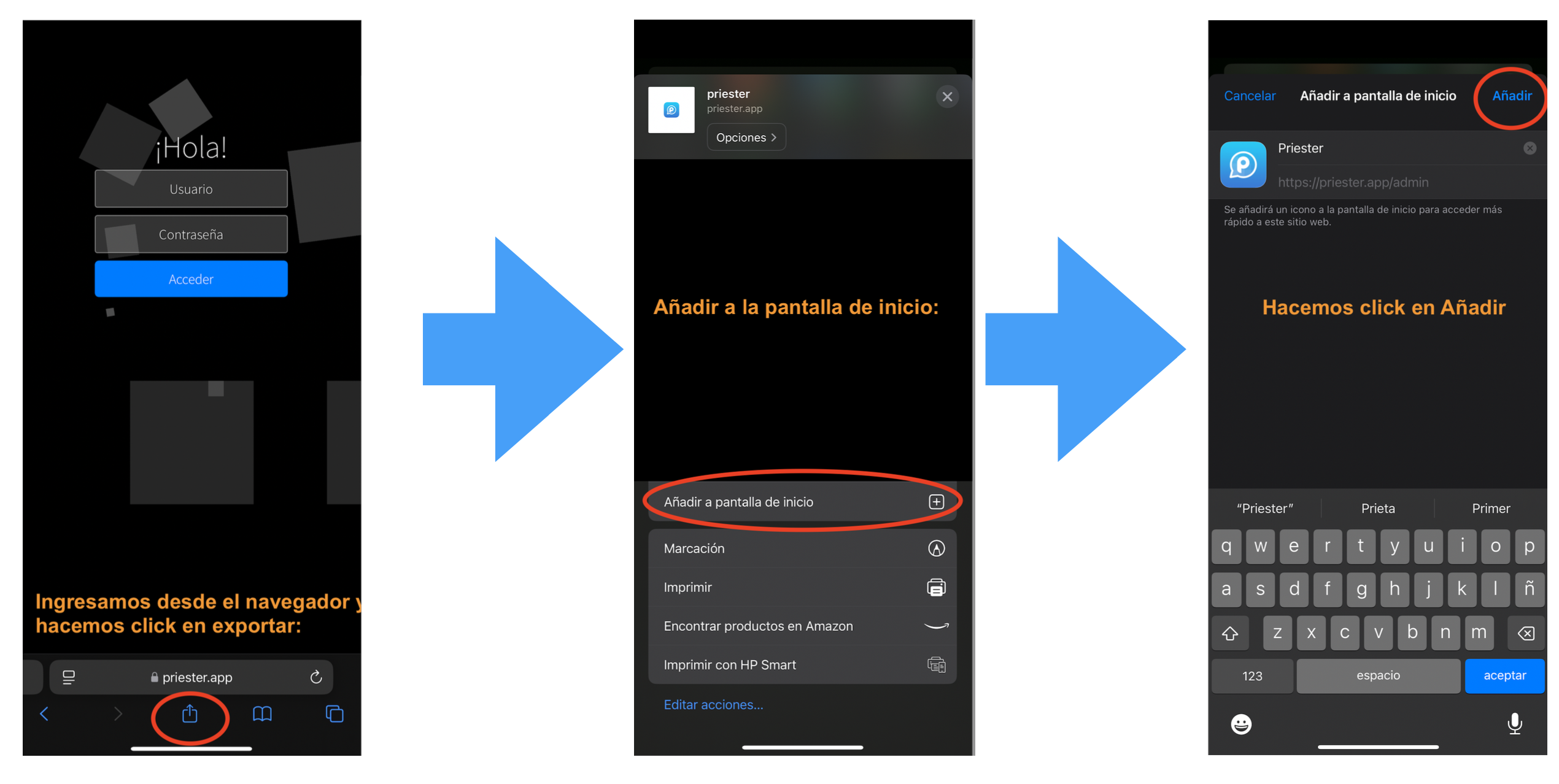 Instalación en iOS